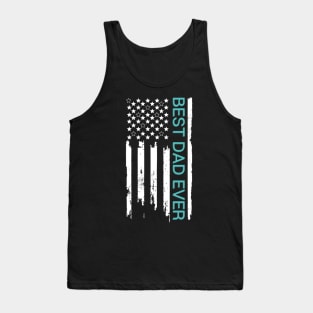 Best DaD Ever Flag Tank Top